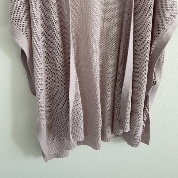 Chelsea & Theodore Open Knit Wool Blend Poncho - Picture 4 of 11